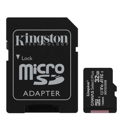 Carte µSD HC + adaptateur SD 32 Go CL10 Canvas Select plus SDCS2-32GB Kingston