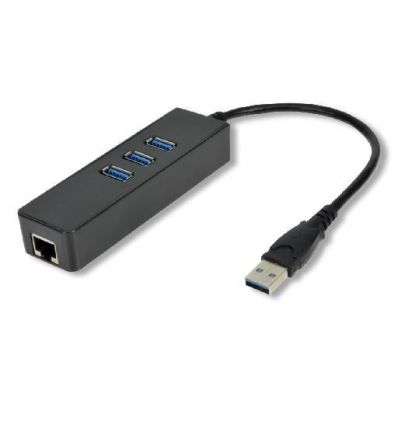 Convertisseur USB RJ45 Gigabit Ethernet + hub 3 ports USB3.0 USB3-125H3-C MCL Samar