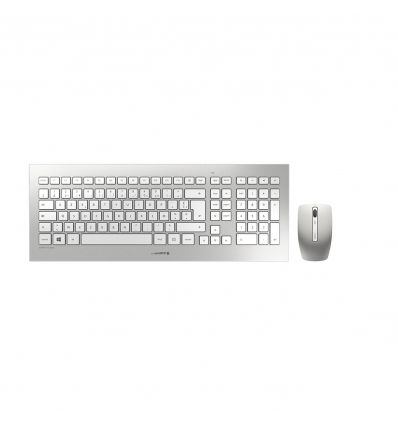 Pack clavier et souris sans-fil design blanc argent DW 8000 Cherry