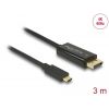 Cable USB Type-C™ male vers DisplayPort male (DP Alt Mode) 4K 60 Hz 3 m noir Delock 