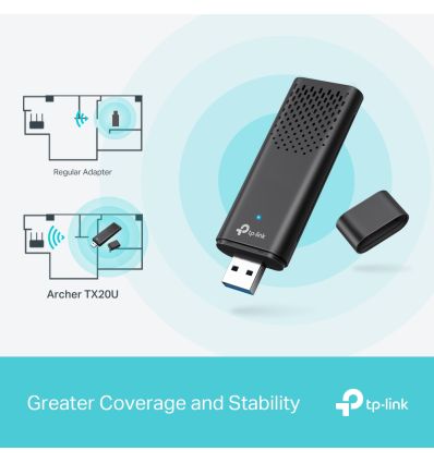 Clé WiFi USB 3.0 1200MBit AX1800 Dual Band Wi-Fi 6 MU-MIMO, OFDMA, WPA3 ARCHER TX20U TP-Link