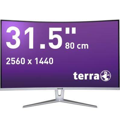 31,5" 5ms 2560x1440 TERRA LCD/LED 3280W V3 silver/white CURVED USB-C/HDMI/DP 3030219 Terra Wortmann 