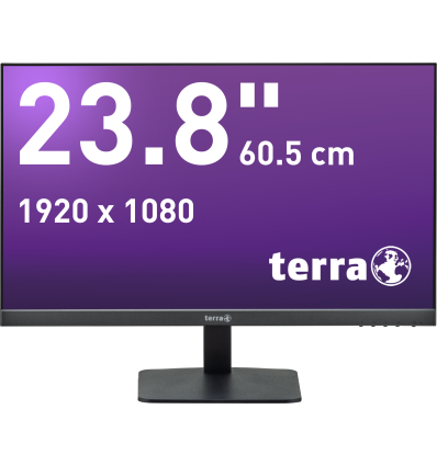 24" 5ms 1920x1080 TERRA LCD/LED 2427W HA V2 black HDMI, DP, USB-C, GREENLINE PLUS 3030221 Terra Wortmann 