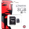 Carte mémoire Micro SD HC + adaptateur SD 8 Gb class 4 SDC4/8GB Kingston