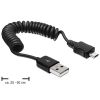  Câble USB 2.0 A Mâle - Micro USB B Mâle 60 cm spirale 