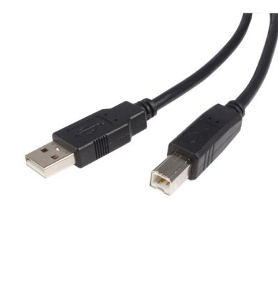 Câble USB 2,0 A-B M - M AWG28/24 Noir 1,8 m