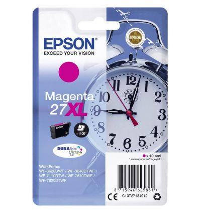 Cartouche d'encre Epson 27XL Alarm clock magenta originale C13T27134012 Epson