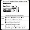 71 en 1 Kit Tournevis de Précision Magnétique, Kungix Kit d’Outils de Réparation Professionnel, Electronique Kit Outils à Main p