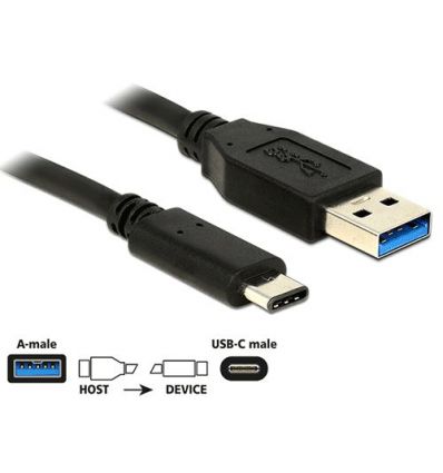 Câble USB SuperSpeed 3.1 A M > Type C 50cm Delock