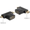 Adaptateur vidéo HDMI-A F / HDMI-C M / HDMI-D M Delock