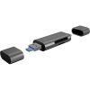 Mini Lecteur de cartes USB 2.0 - Micro USB B - USB type C pour cartes SD microSD IB-CR200-C IcyBox