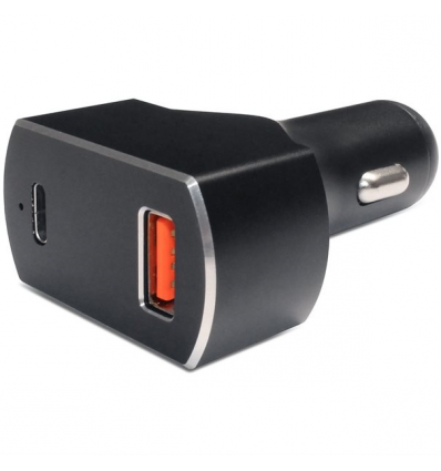 Chargeur Allume-cigare 2 ports USB A-Type C noir 12V/24V 1510008 Terra Wortmann