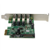 Carte reseau PCI Express 4 ports USB 3.0 SuperSpeed PEXUSB3S4V StarTech.com