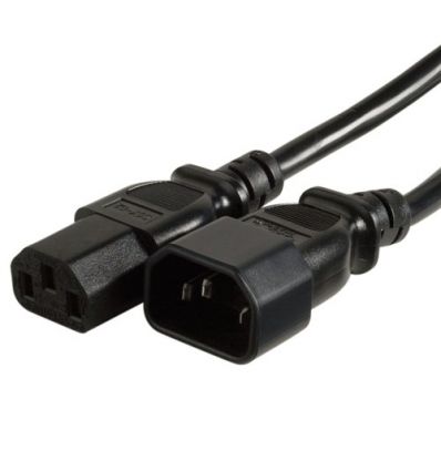 Câble d'alimentation IEC M/F 1.8m 0.75mm²