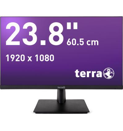 24" 1920x1080 TERRA LED 2463W black GREENLINE PLUS DP HDMI 3030056 Terra Wortmann